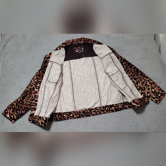 Carole Little Woman Animal Print Jacket Size X - Picture 2 of 8